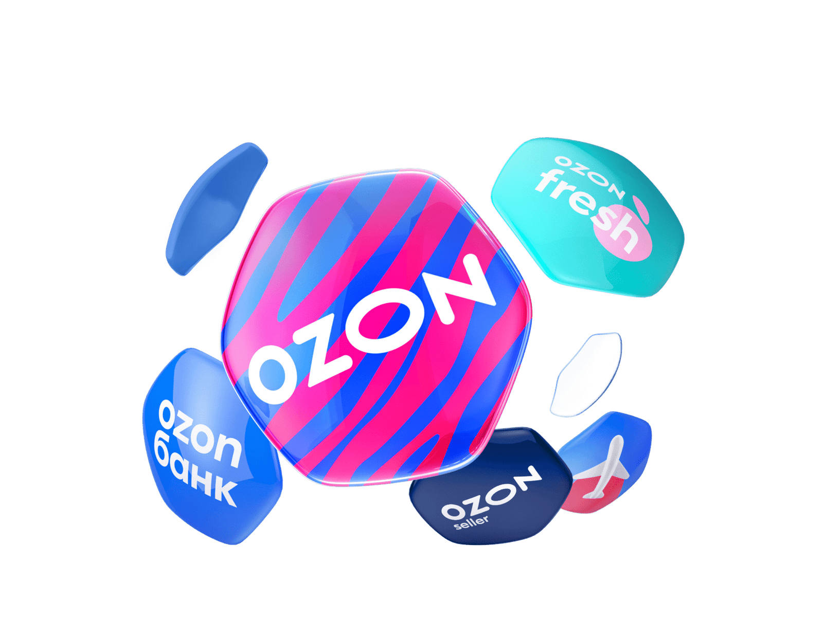 Một chiếc xe tải giao hàng của Ozon